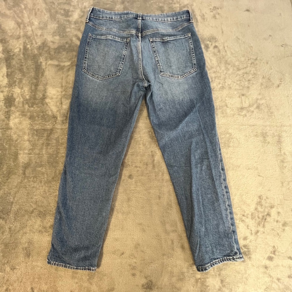 Old Navy O.G. Straight Jeans Womens 12 Blue High Rise Secret Slim Pockets - Picture 2 of 6